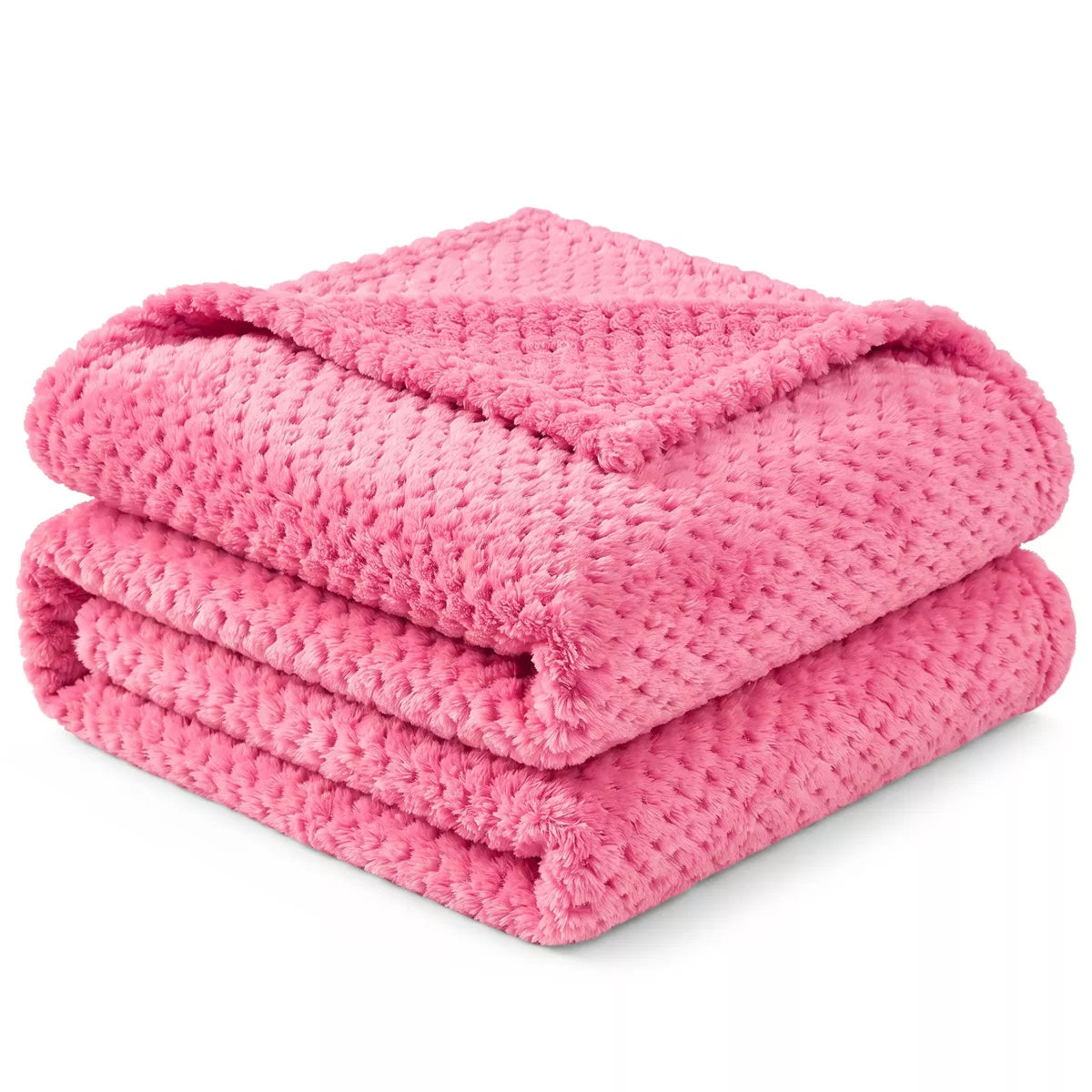 PAVILIA Soft Waffle Blanket Throw for Sofa Bed, Lightweight Plush Warm Blanket for Couch
