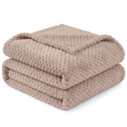 PAVILIA Soft Waffle Blanket Throw for Sofa Bed, Lightweight Plush Warm Blanket for Couch