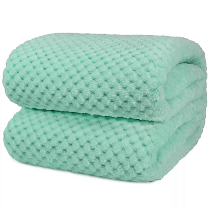 PAVILIA Soft Waffle Blanket Throw for Sofa Bed, Lightweight Plush Warm Blanket for Couch