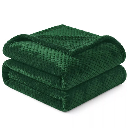 PAVILIA Soft Waffle Blanket Throw for Sofa Bed, Lightweight Plush Warm Blanket for Couch