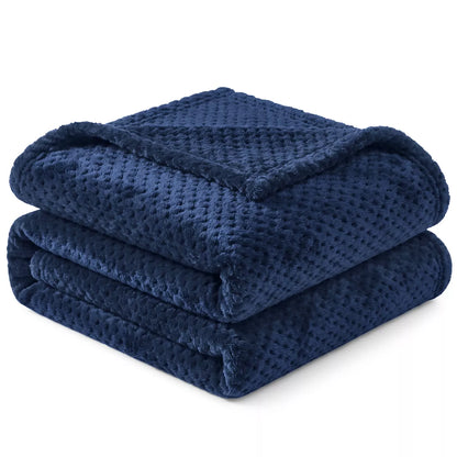 PAVILIA Soft Waffle Blanket Throw for Sofa Bed, Lightweight Plush Warm Blanket for Couch