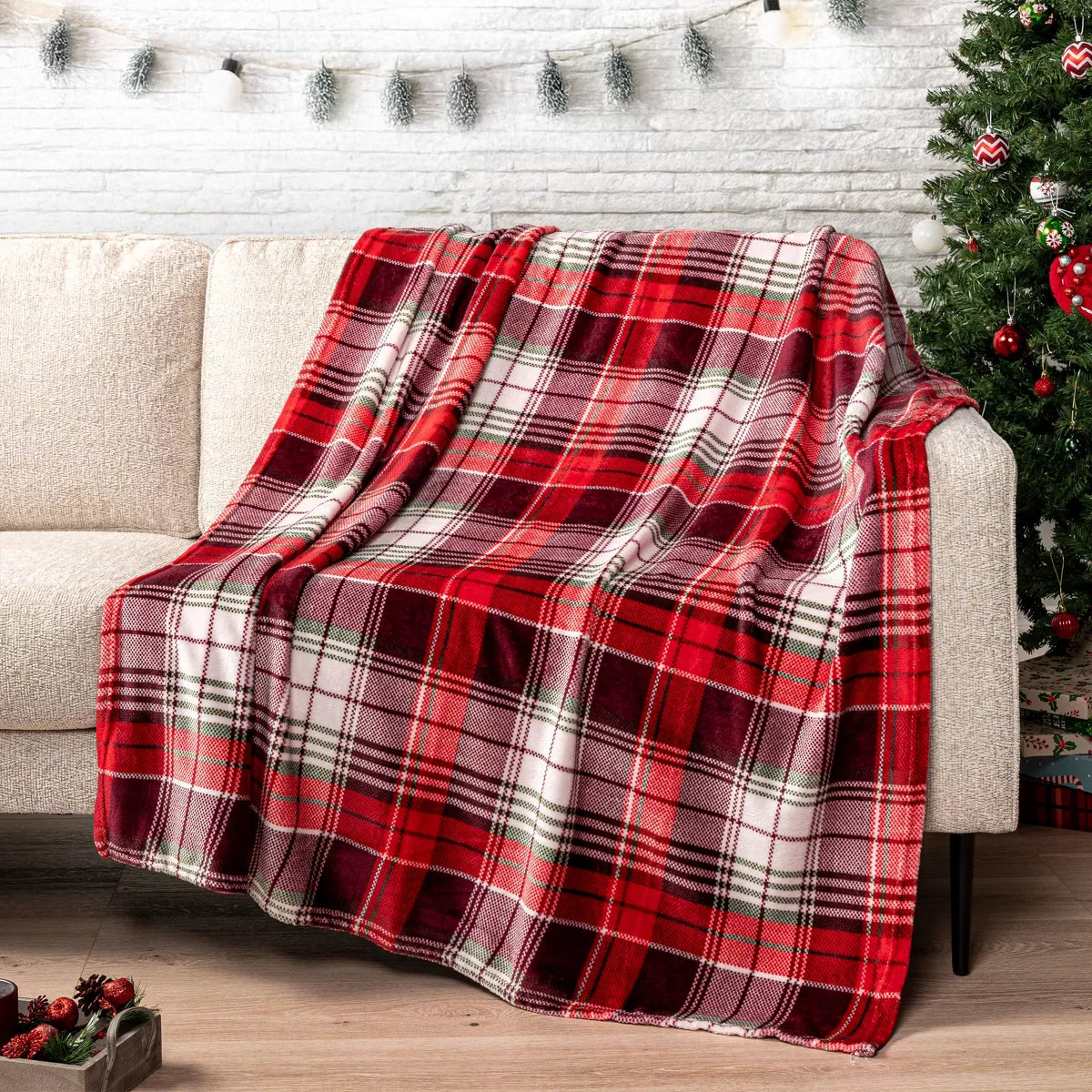 PAVILIA Soft Waffle Blanket Throw for Sofa Bed, Lightweight Plush Warm Blanket for Couch