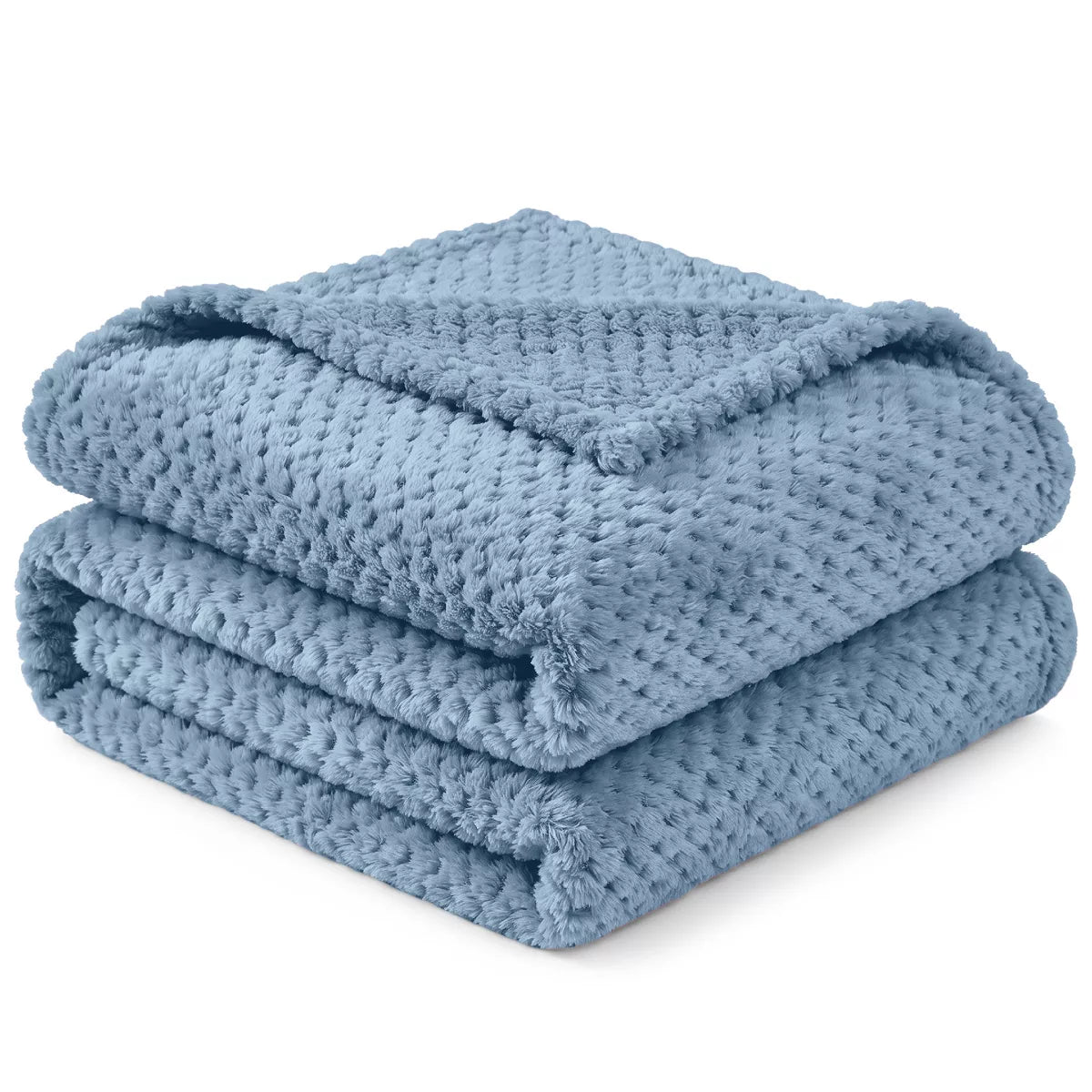 PAVILIA Soft Waffle Blanket Throw for Sofa Bed, Lightweight Plush Warm Blanket for Couch