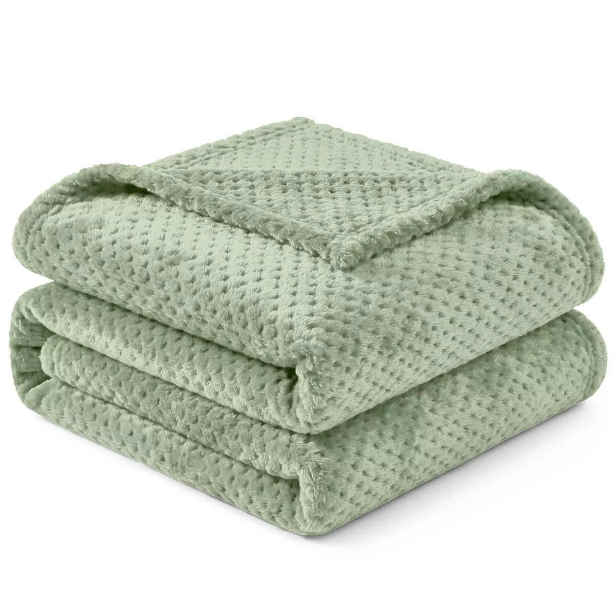 PAVILIA Soft Waffle Blanket Throw for Sofa Bed, Lightweight Plush Warm Blanket for Couch