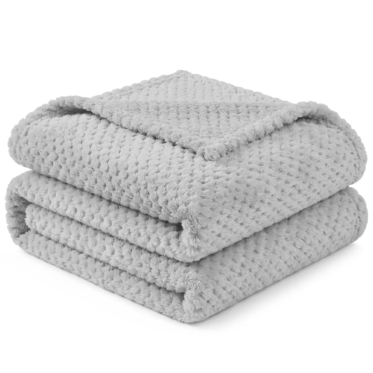 PAVILIA Soft Waffle Blanket Throw for Sofa Bed, Lightweight Plush Warm Blanket for Couch