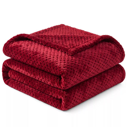 PAVILIA Soft Waffle Blanket Throw for Sofa Bed, Lightweight Plush Warm Blanket for Couch