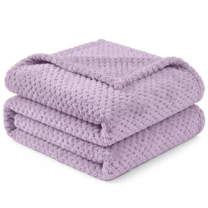 PAVILIA Soft Waffle Blanket Throw for Sofa Bed, Lightweight Plush Warm Blanket for Couch