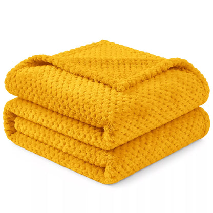 PAVILIA Soft Waffle Blanket Throw for Sofa Bed, Lightweight Plush Warm Blanket for Couch